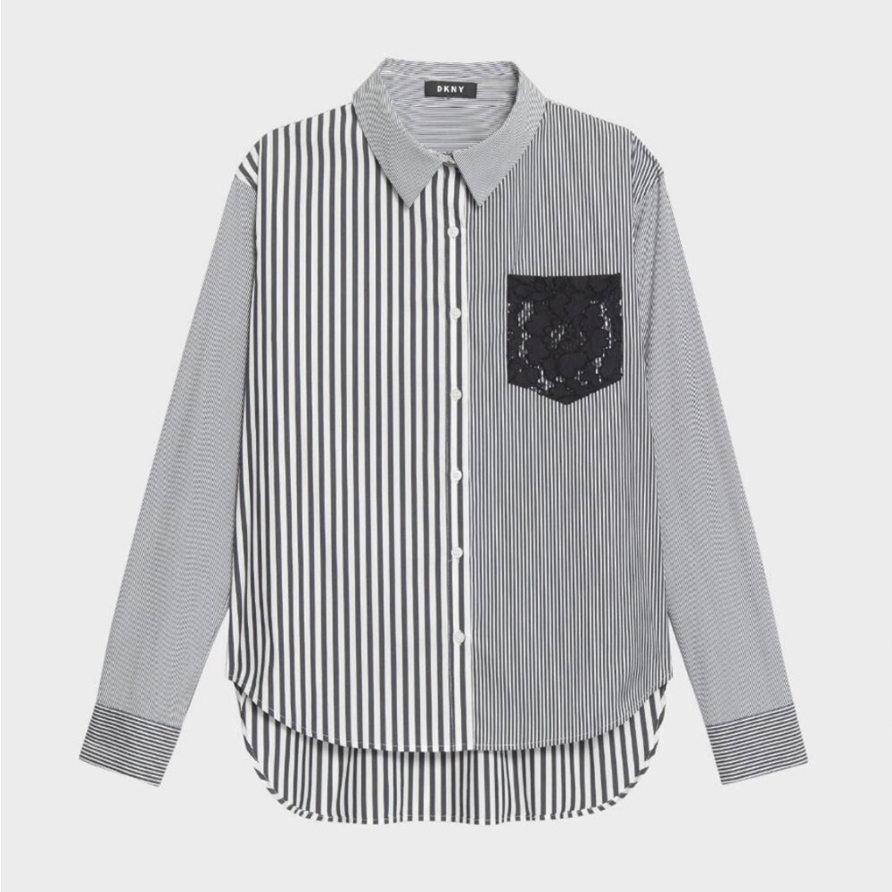DKNY Stripped Shirt Women size M